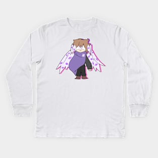 Watcher grian with backdrop Kids Long Sleeve T-Shirt